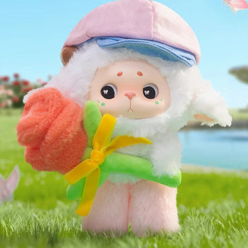 Miehuhu Ultimate Chill Manual Series Plush Pendant Blind Box - Flower sheep plush pendant body with upper cap cropped; display props not included; random design not guaranteed