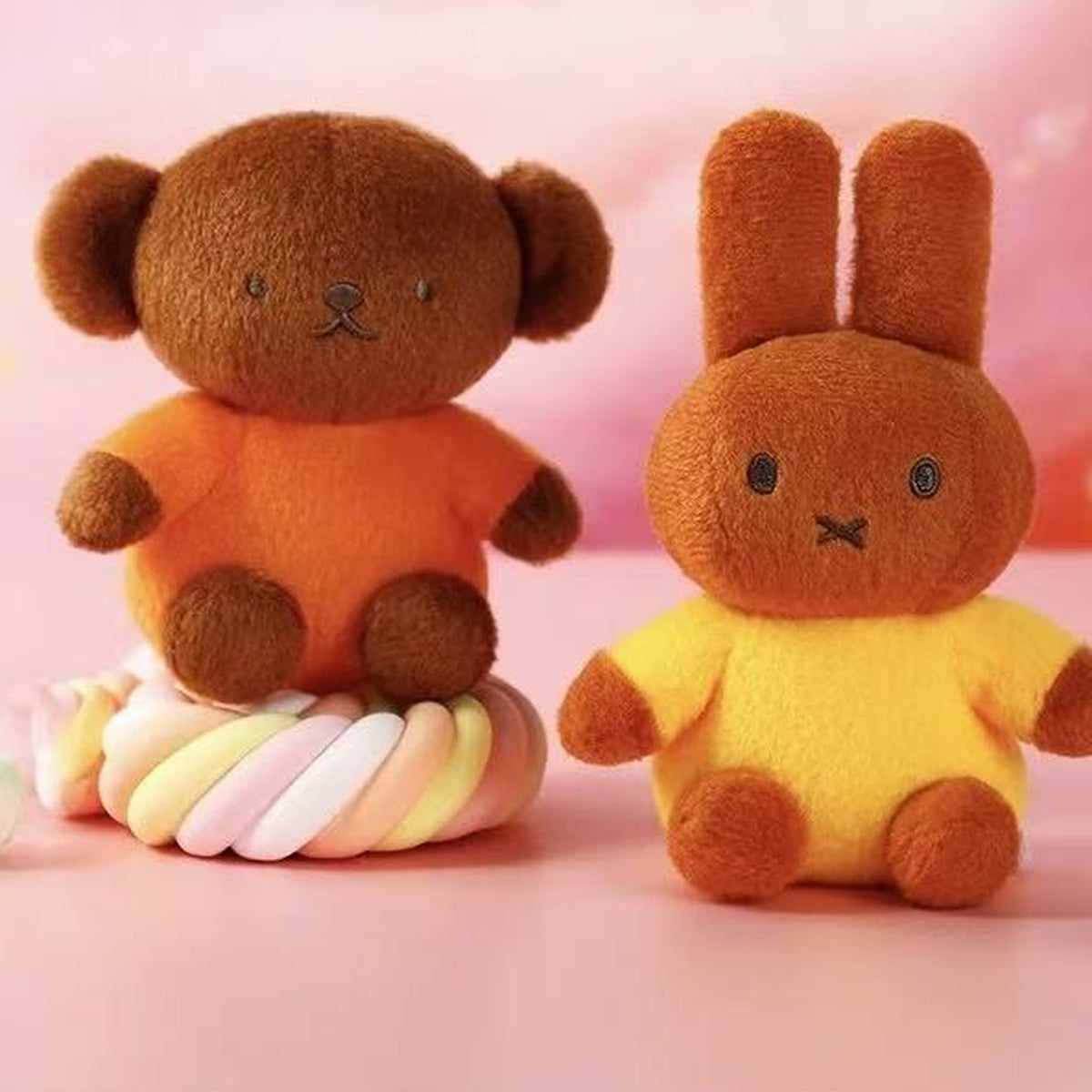 Miffy Colorful Series Plush Pendant - Complete Boris and Melanie design comparison; not a two-item set; selected named design supplies one pendant