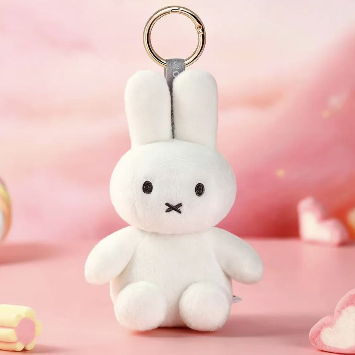Miffy Colorful Series Plush Pendant - Complete Miffy White pendant example; selected named design supplies one pendant