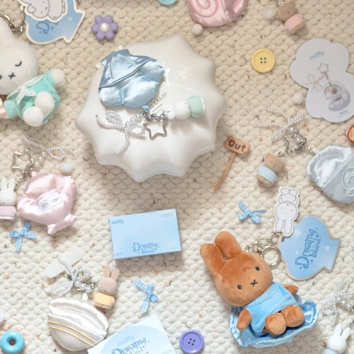 Miffy Dreamy Island Series Plush Pendant Blind Box - Pendant styling example; random design not guaranteed