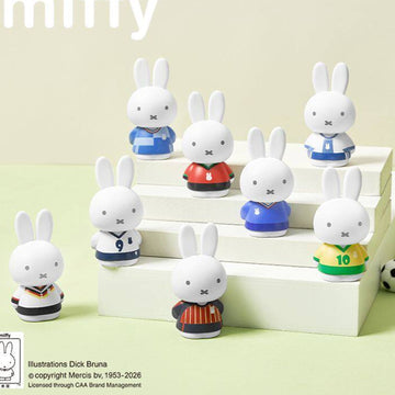 Miffy Football Pitch Party Series Figure Blind Box - Football pitch series group with complete Miffy figure examples; random design not guaranteed