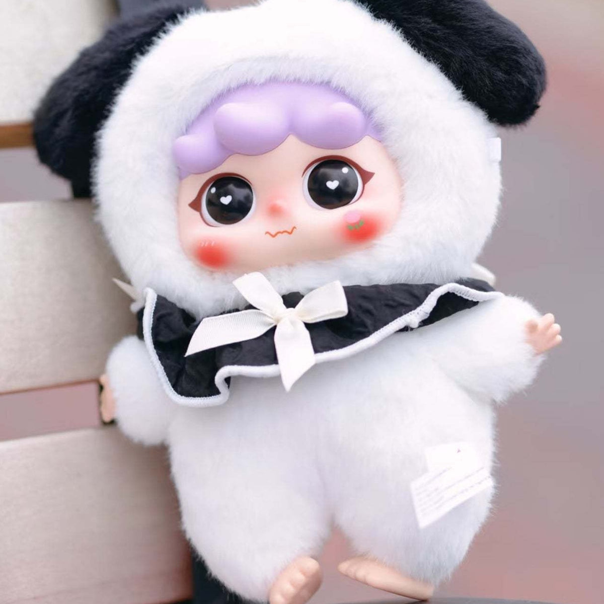MIGO Bedtime Story Series Plush Dolls, Blind Box - Panda plush detail with upper head cropped; random design not guaranteed