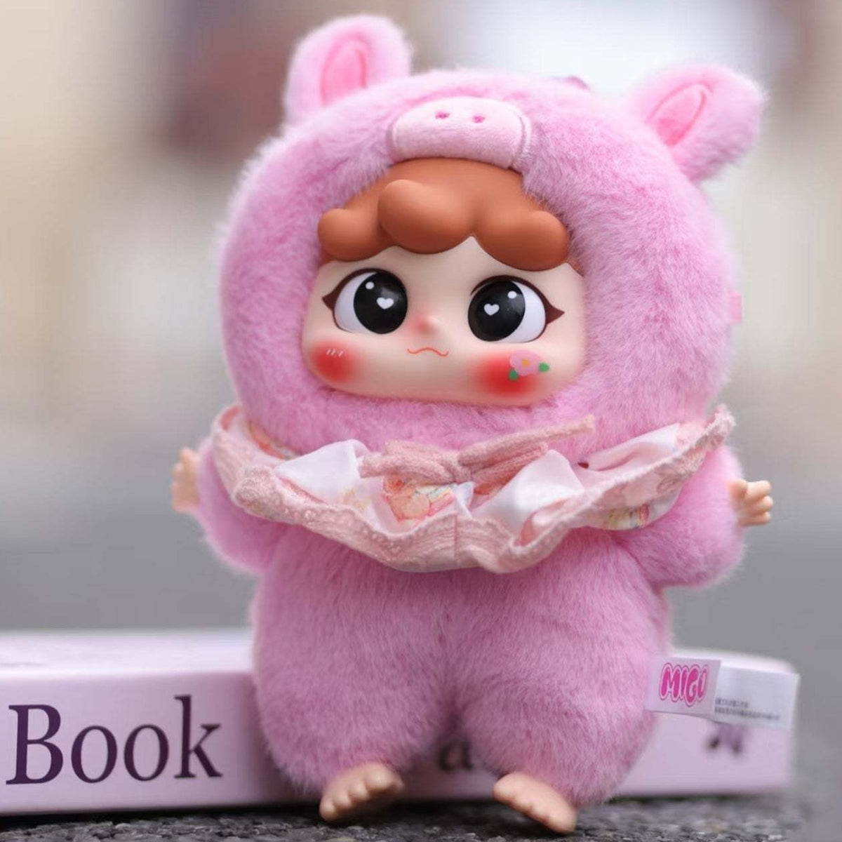 MIGO Bedtime Story Series Plush Dolls, Blind Box - Pink complete plush example; random design not guaranteed