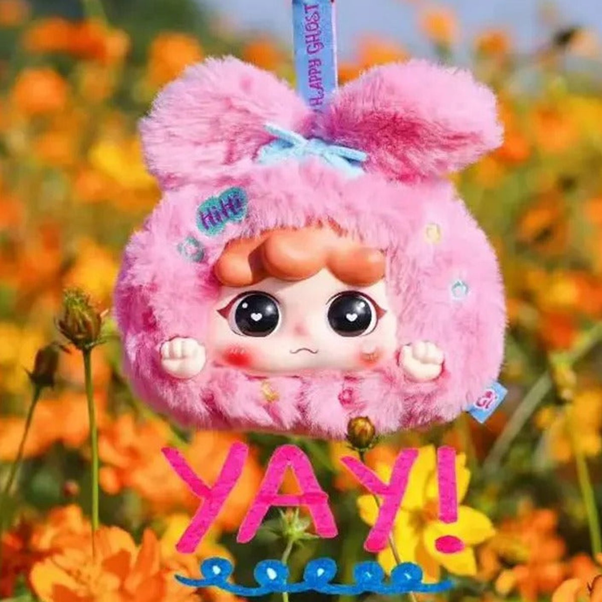 MIGO Let's Travel Together Plush Dolls, Blind Box - Pink rabbit complete plush pendant example; random design not guaranteed