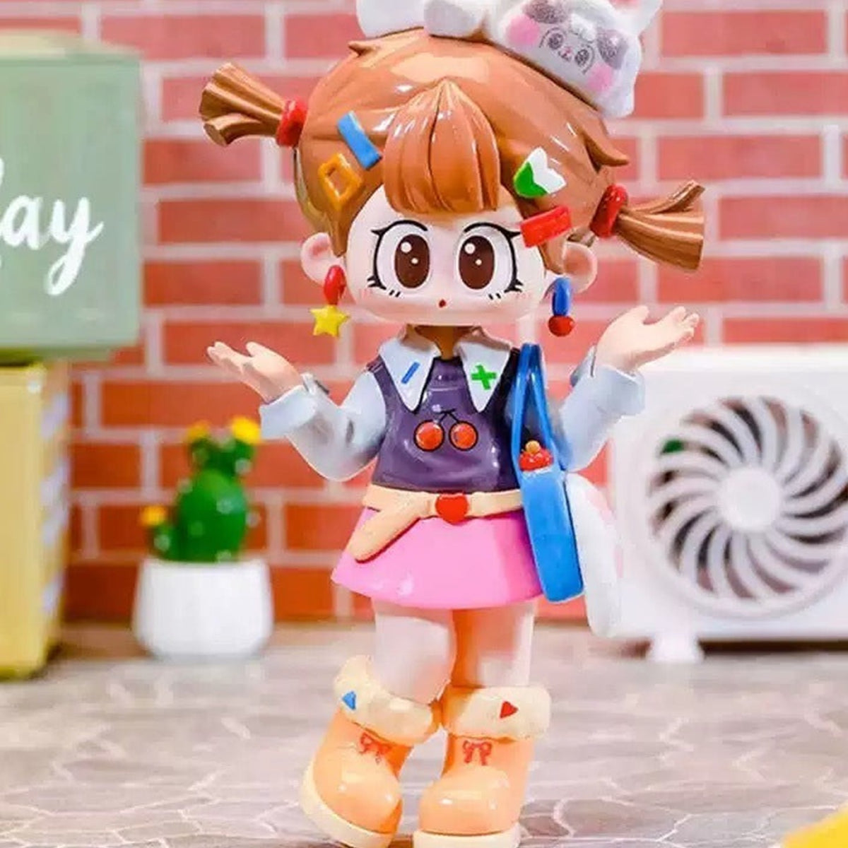 Milay Girl's Syndrome Series Figures, Blind Box - White outfit figure detail with upper bunny prop cropped; random design not guaranteed