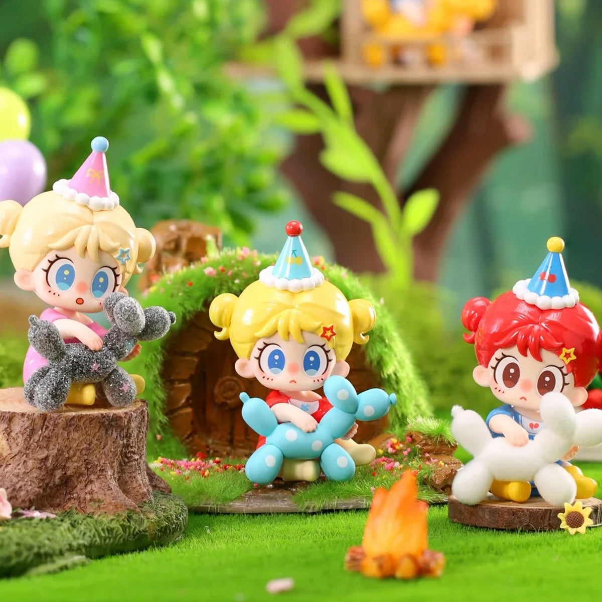 Milay Rainbow Puppy Party Series Figure Blind Box - Rainbow Puppy Party group with complete central figure examples; random design not guaranteed