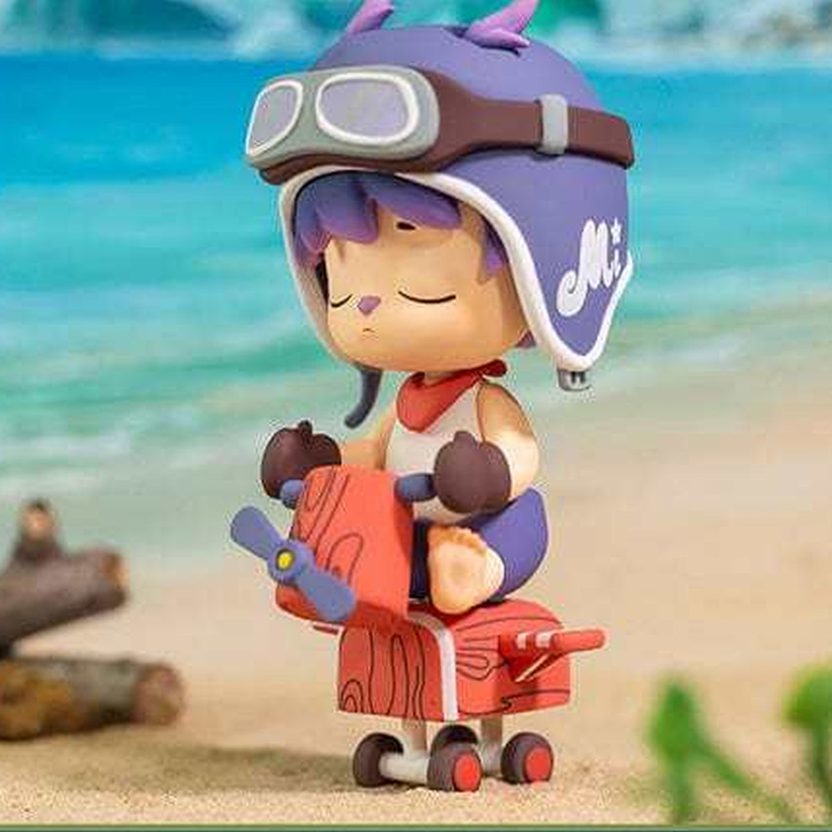 MiMi Adventure Series Figures, Blind Box【Heyone】 - Figure example riding a red toy with upper helmet decoration cropped; random design not guaranteed
