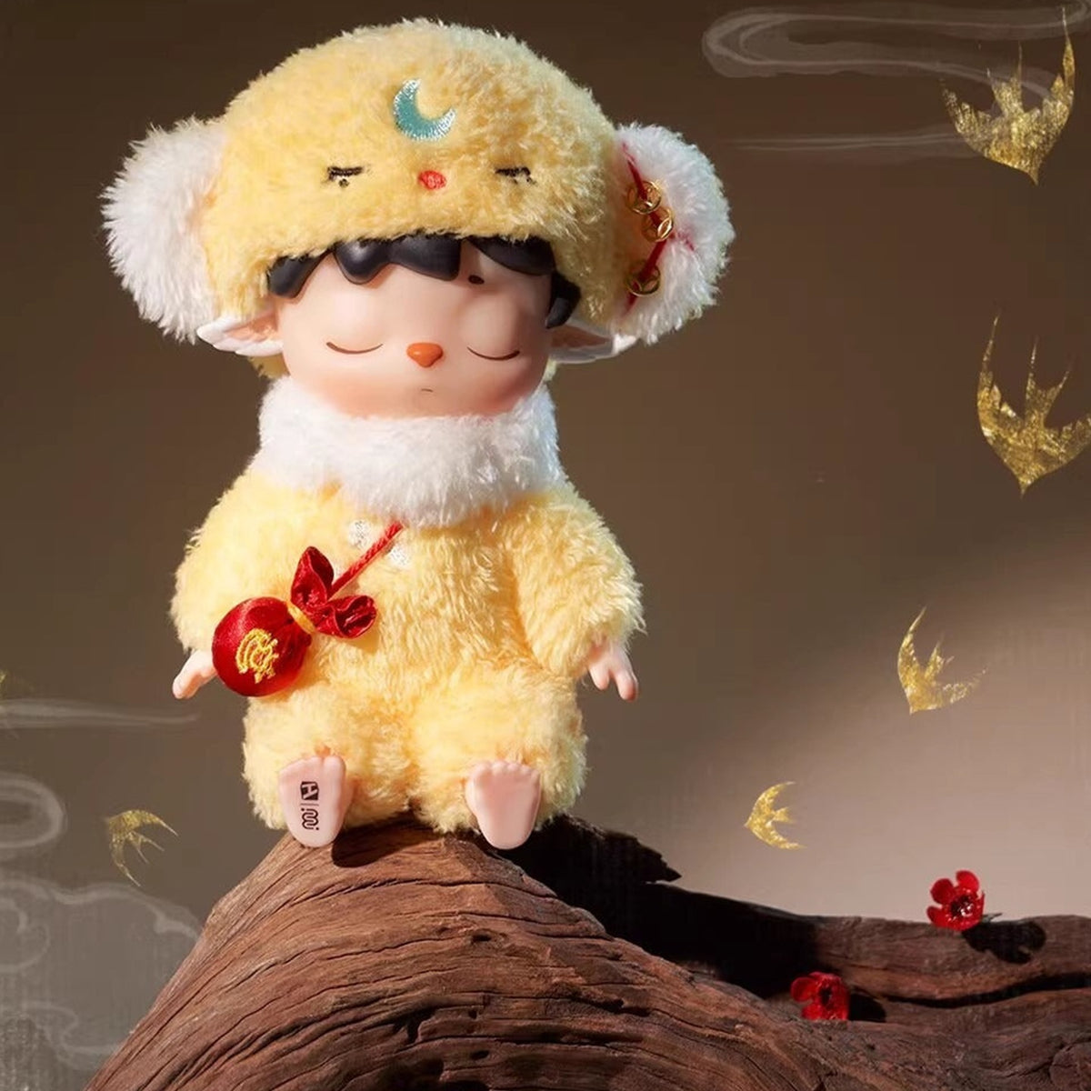 MIMI Leisurely Elf Vinyl Plush Dolls, Blind Box - Yellow complete plush example; random design not guaranteed