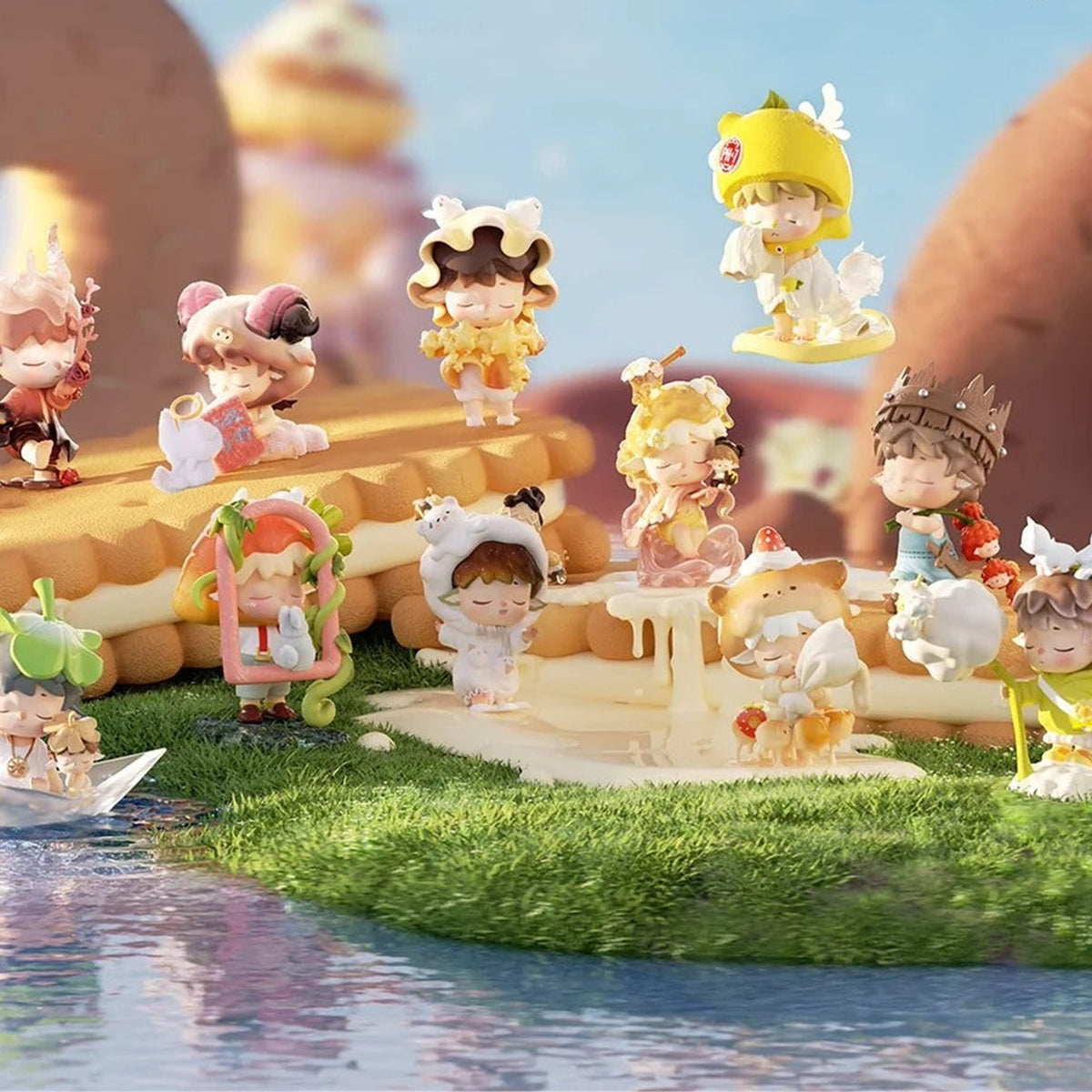 MIMI Little World Sweet Conquests Series Figures, Blind Box - Series overview with complete central figure examples; random design not guaranteed