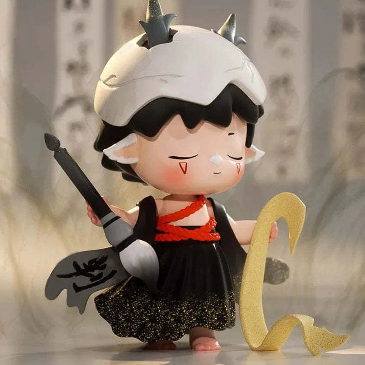 MIMI Myth Mountain and Sea Gods Series Figures, Blind Box【Heyone】 - Black gold complete figure example; random design not guaranteed