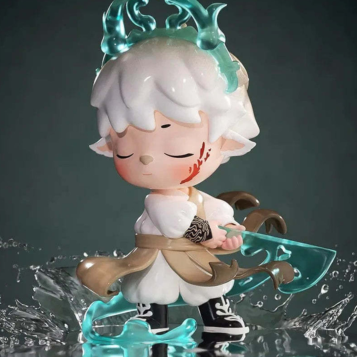 MIMI Myth Mountain and Sea Gods Series Figures, Blind Box【Heyone】 - White green figure detail with upper horns cropped; random design not guaranteed