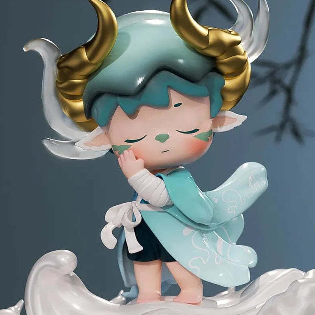 MIMI Myth Mountain and Sea Gods Series Figures, Blind Box【Heyone】 - Green outfit figure detail with upper horns cropped; random design not guaranteed