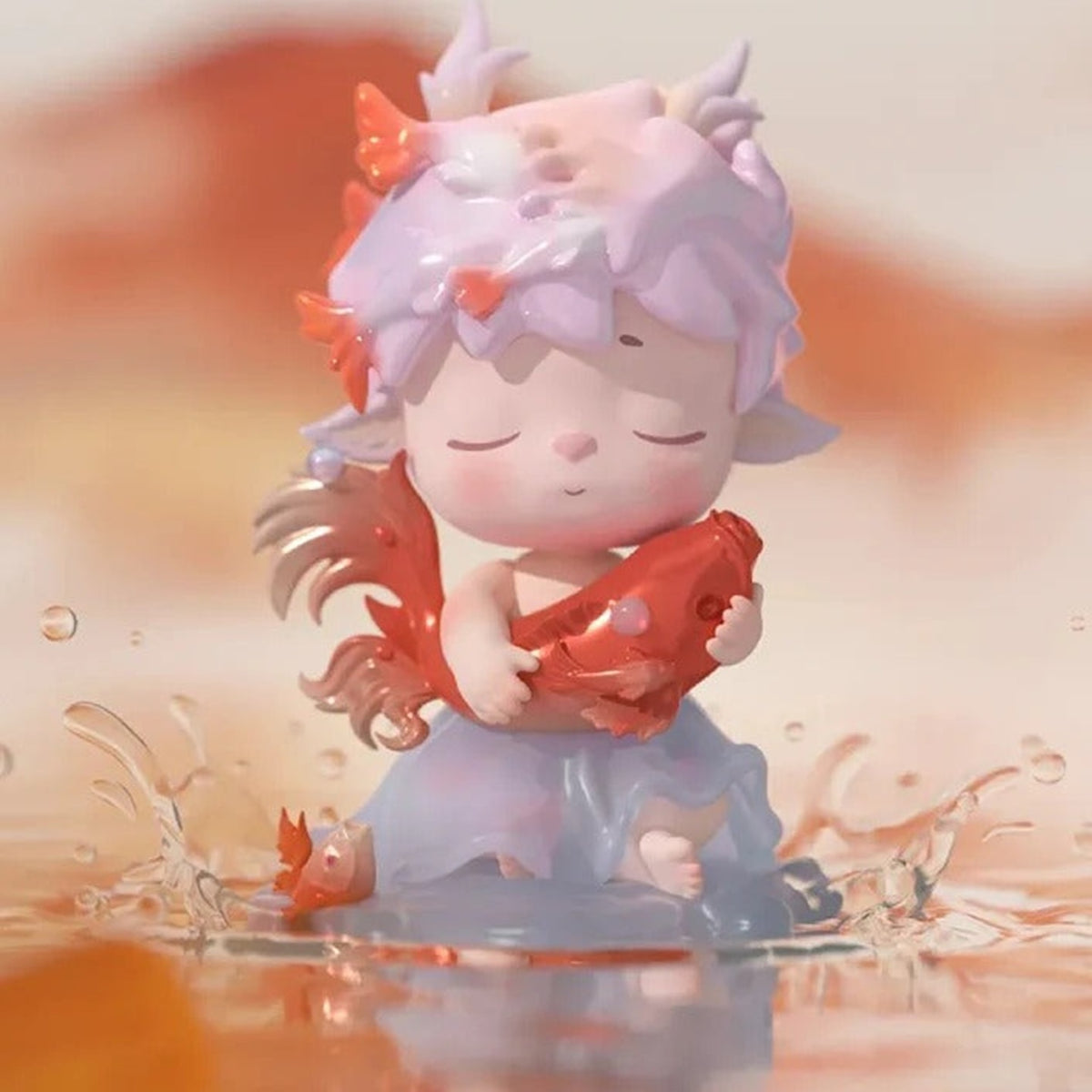 MIMI-Neo-Chinese Style·The Poetry Of Time In Four Seasons Action Figure Blind Box - Fish design complete example; random design not guaranteed