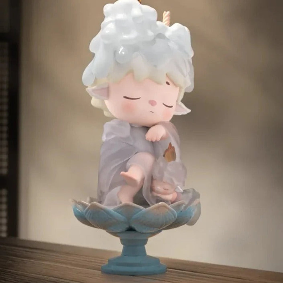 MIMI-Neo-Chinese Style·The Poetry Of Time In Four Seasons Action Figure Blind Box - Lotus pedestal design example; random design not guaranteed