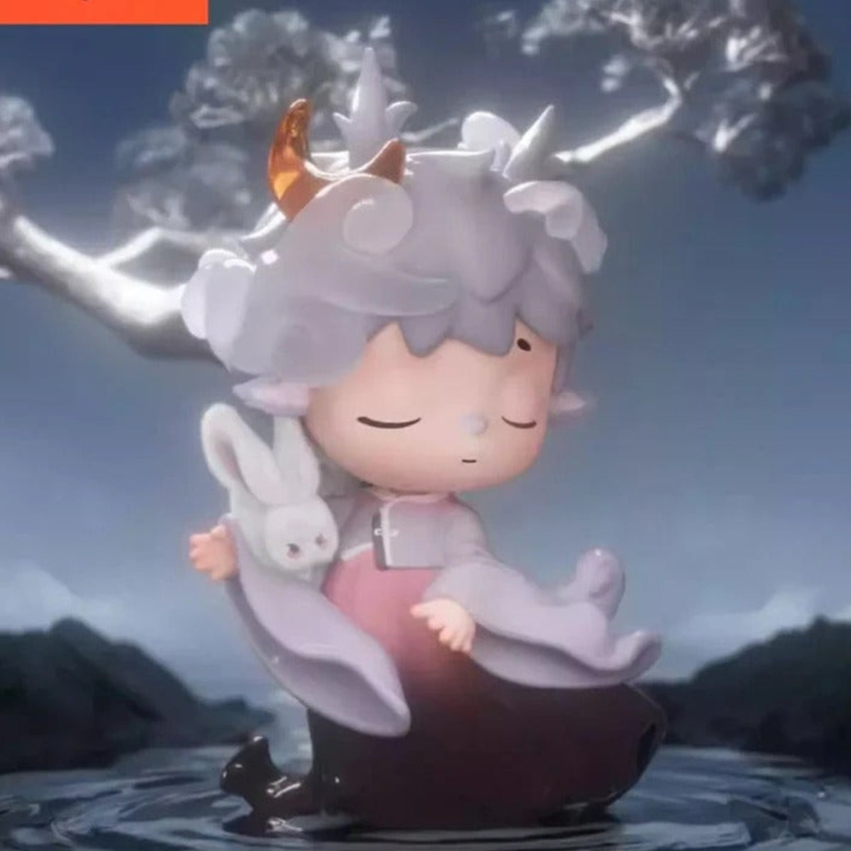 MIMI-Neo-Chinese Style·The Poetry Of Time In Four Seasons Action Figure Blind Box - Moon rabbit design example; random design not guaranteed