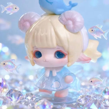 MiMiA Crystal Palace Series Mini Figures, Blind Box - Blue outfit mini figure detail with upper whale ornament cropped; random design not guaranteed
