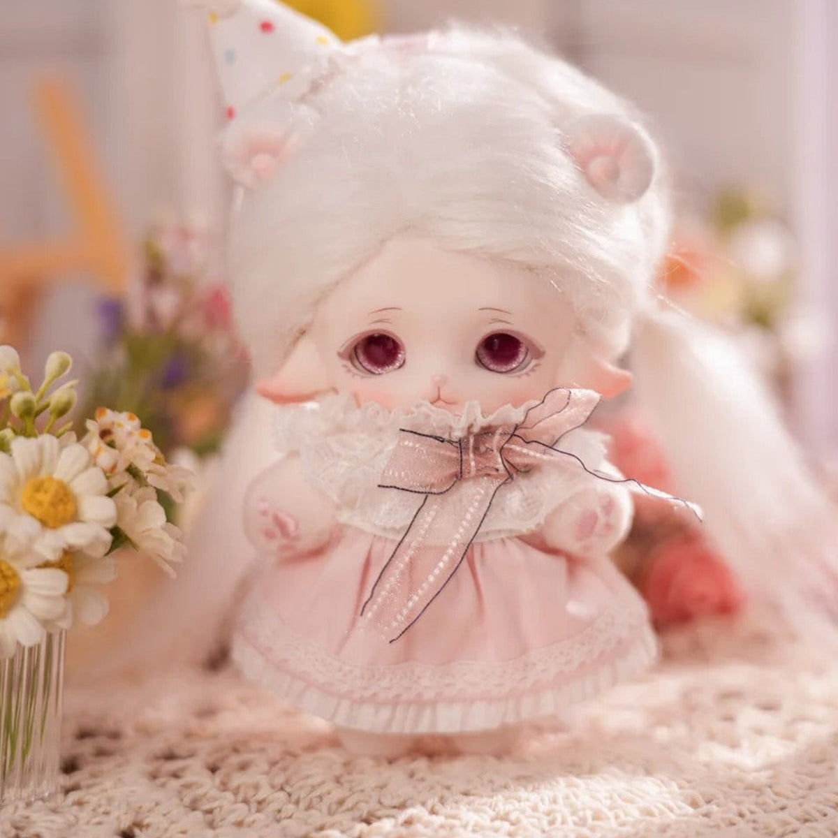 MiMiA Kindergarten Series Plush Blind Box - Complete pink-costume plush doll example; random design not guaranteed