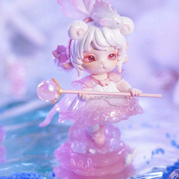 MiMia Mystery Ocean Series PVC Figures, Blind Box - Pink figure detail with upper translucent head decoration cropped; random design not guaranteed