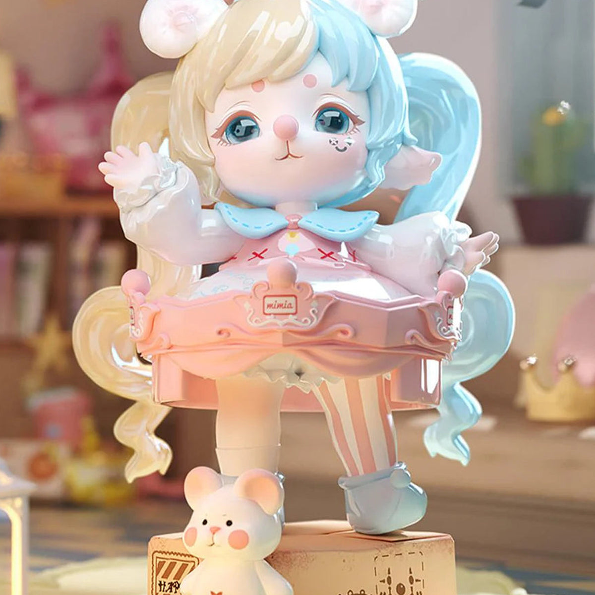 Mimia Once Upon a Time Series Figures, Blind Box - Two colour hair figure detail with upper bow cropped; random design not guaranteed