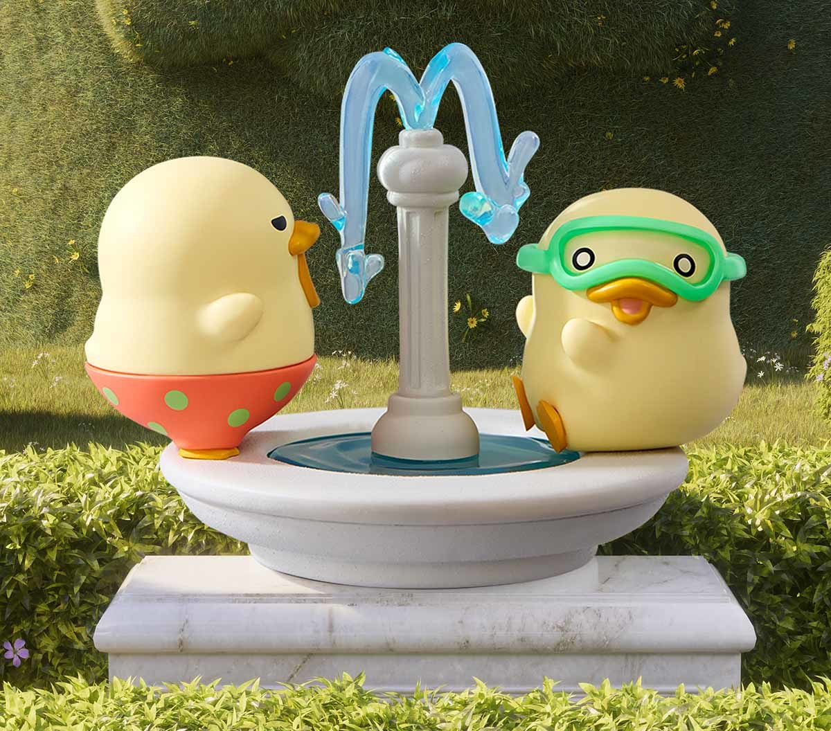 mini DUCKOO Citywalk Fountain Party design; scene props not included