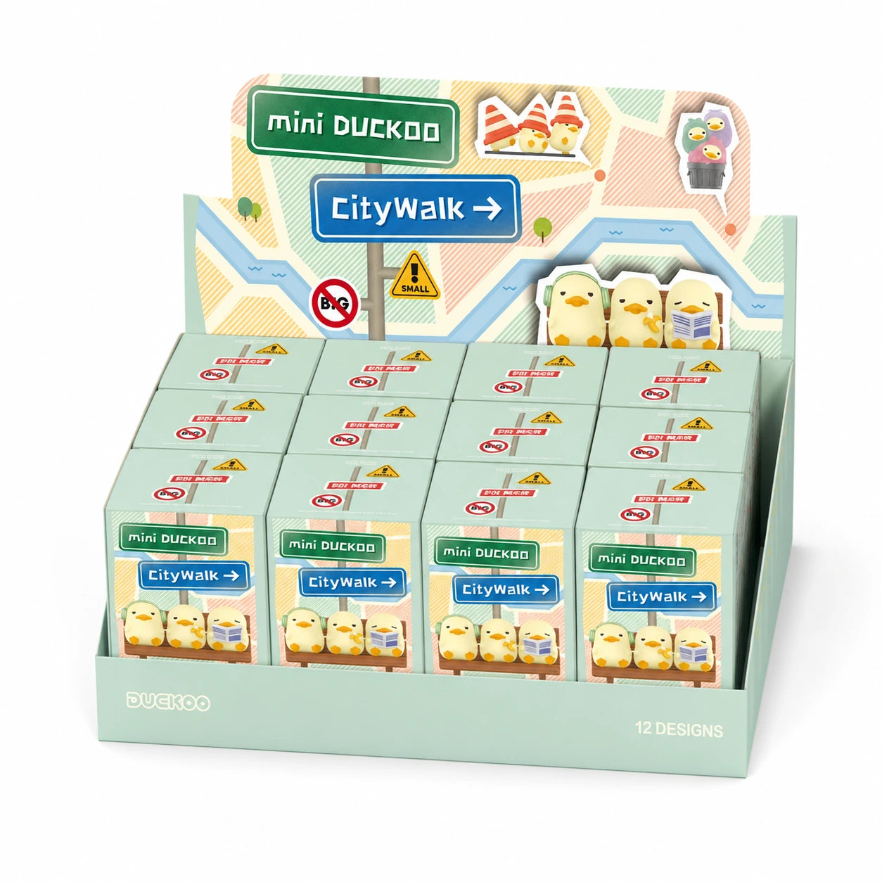 mini DUCKOO Citywalk 12-box full set display