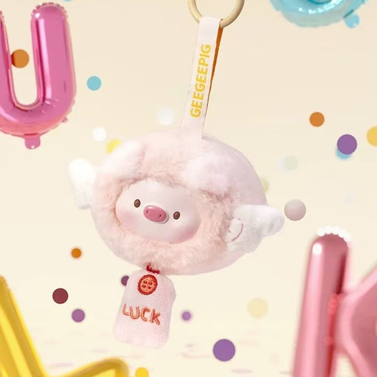 Mini GEEGEEPIG Mini Transformation Show Plush Pendant Blind Box - Complete pink plush pendant example; display props not included; random design not guaranteed