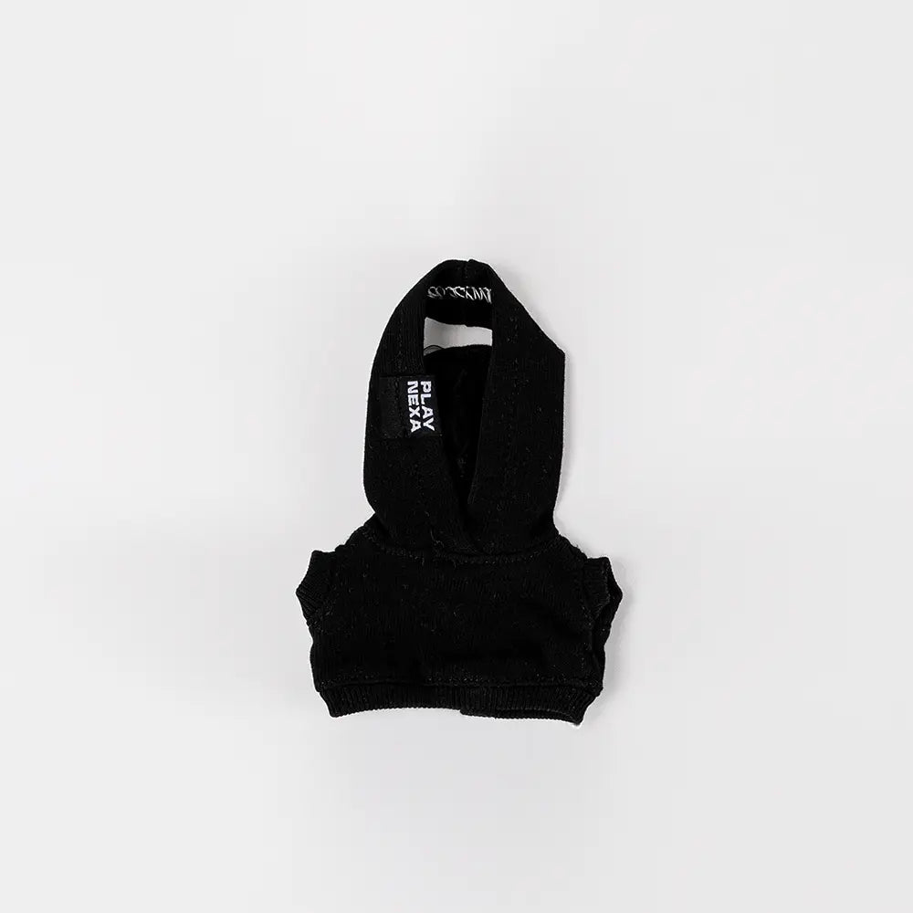 Labubu / The Monsters 10cm Outfit · Mini Hoodie V4｜Doll Clothes, Figure Not Included – Independent Retailer - Doll Outfit - Black doll outfit detail view 8 | KikiBuddies