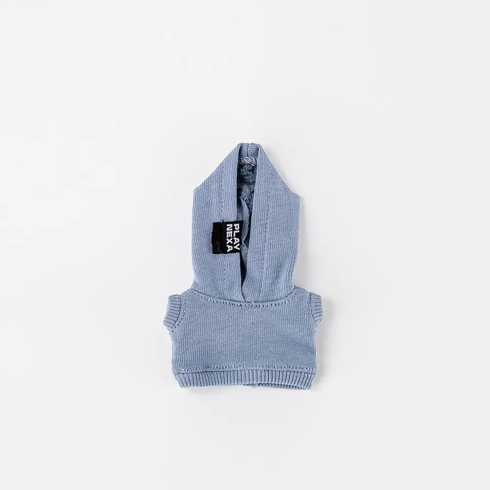 Labubu / The Monsters 10cm Outfit · Mini Hoodie V4｜Doll Clothes, Figure Not Included – Independent Retailer - Doll Outfit - Haze Blue doll outfit detail view 6 | KikiBuddies