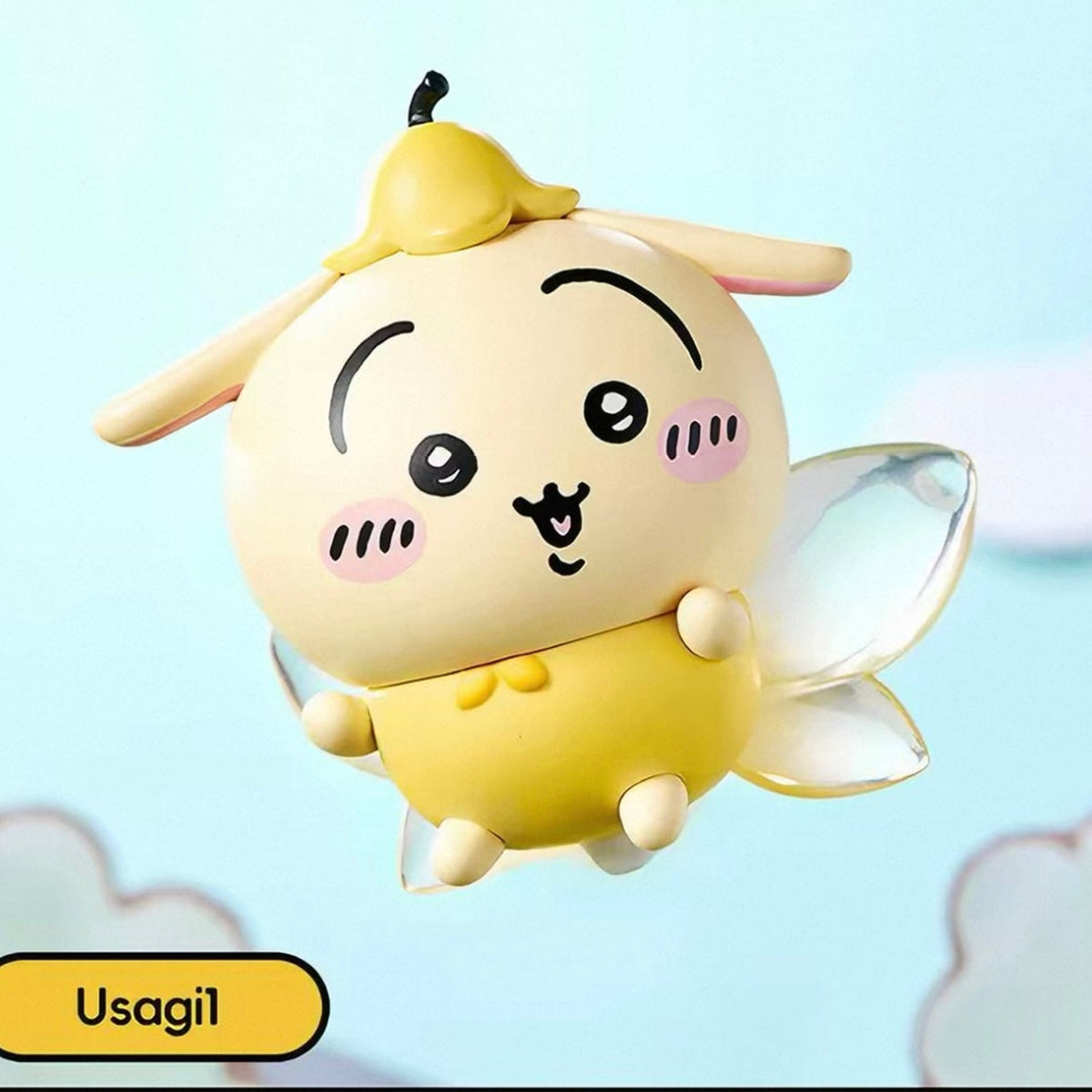 MINISO Chiikawa Happy Buddies Series Figure Blind Box - Yellow Usagi design example; random design not guaranteed