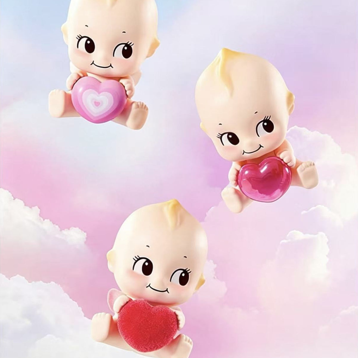 MINISO Kewpish Love Angel Series Icon Box Figure Blind Box - Heart design comparison; random design not guaranteed