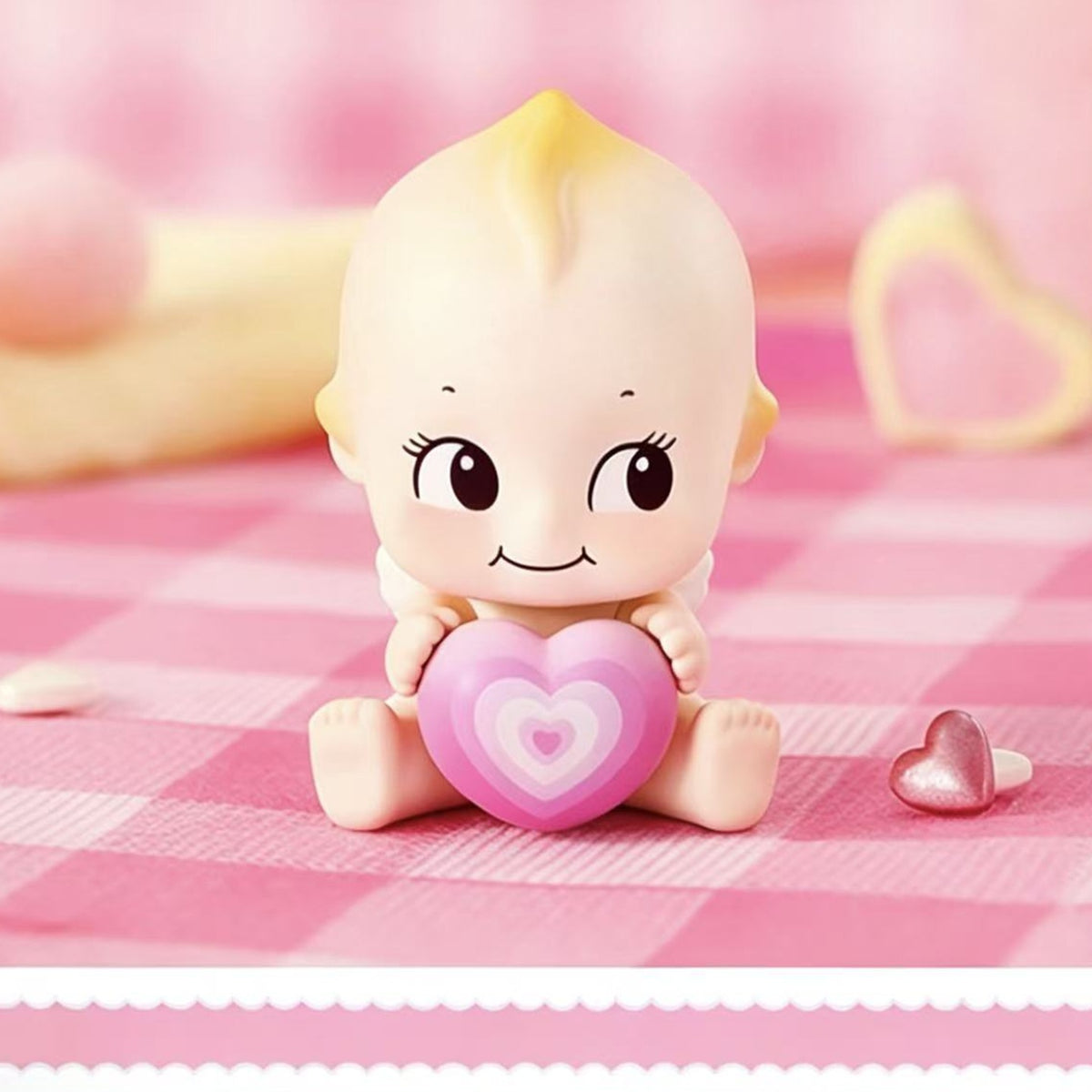 MINISO Kewpish Love Angel Series Icon Box Figure Blind Box - Pink-heart design example; random design not guaranteed