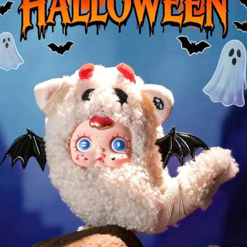 MM Sugar Baby Night Elf Party Blind Box - Complete white ghost-style plush example with wings; random design not guaranteed