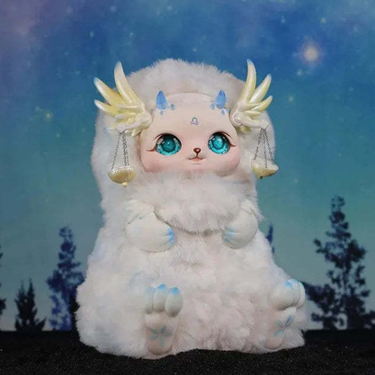 MOBO STAR-Secrets of the Forest Constellation Plush Dolls, Blind Box - White complete plush example; random design not guaranteed
