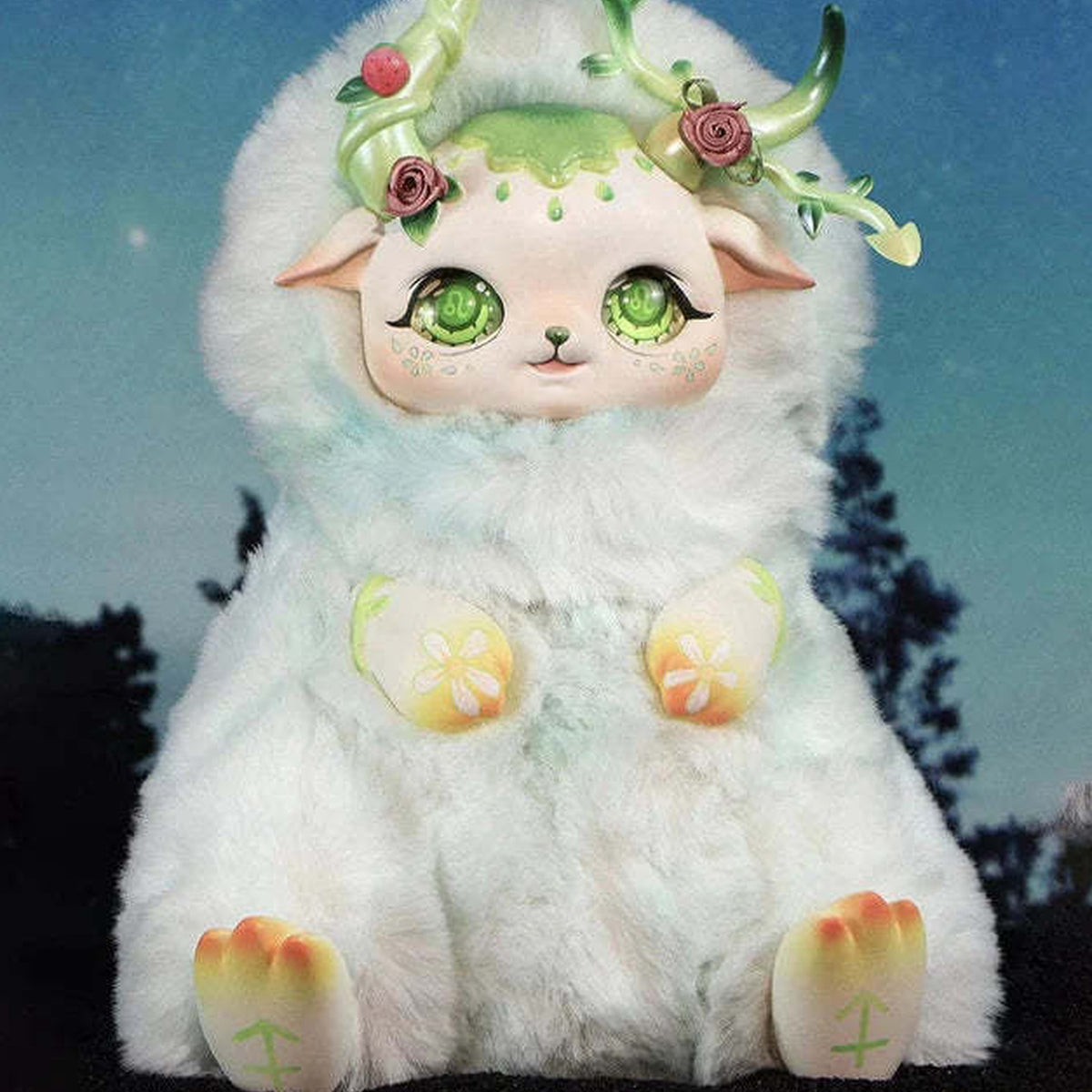 MOBO STAR-Secrets of the Forest Constellation Plush Dolls, Blind Box - Green plush detail with upper horns cropped; random design not guaranteed