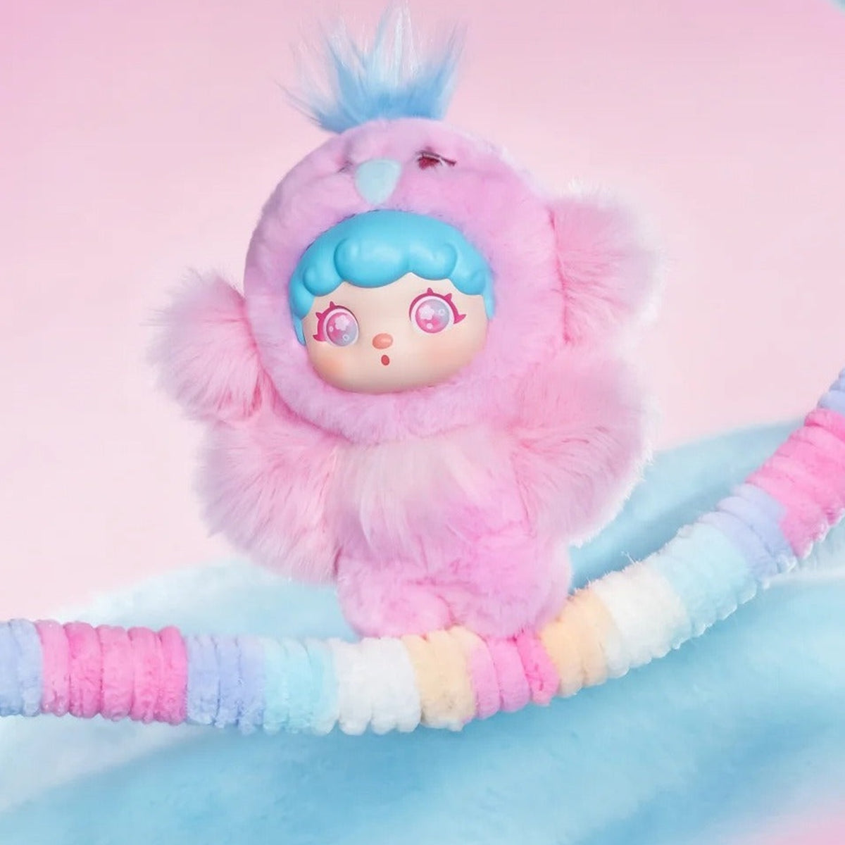 Mochi Little Monster Series Plush Pendant Blind Box - Complete pink little-monster plush pendant body with crest; display props not included; random design not guaranteed