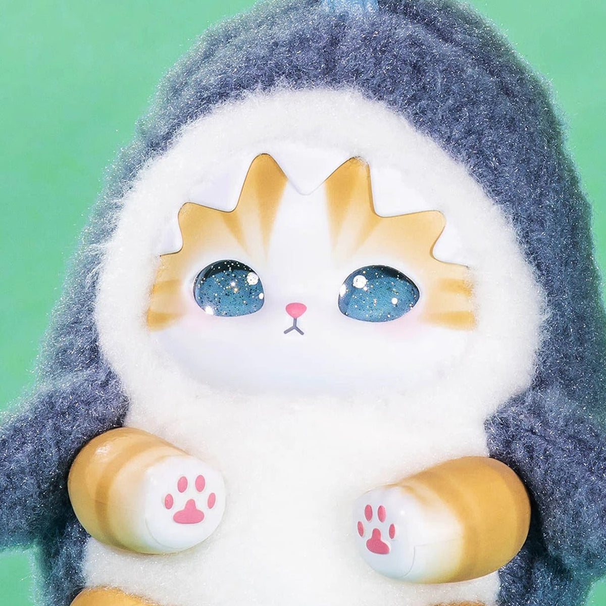 Mofusand Kiramekko Fluffy Kittens Series Plush Blind Box - Shark costume facial detail; quantity follows selected option