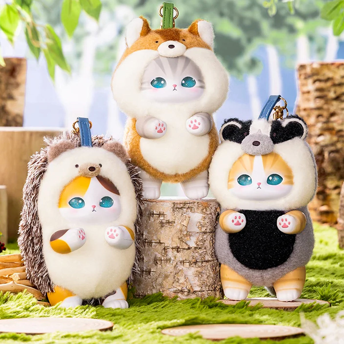 Mofusand Kiramekko Nordic Kittens Series Vinyl Plush Pendant Blind Box - Complete three vinyl plush pendant examples; display props not included; random design not guaranteed