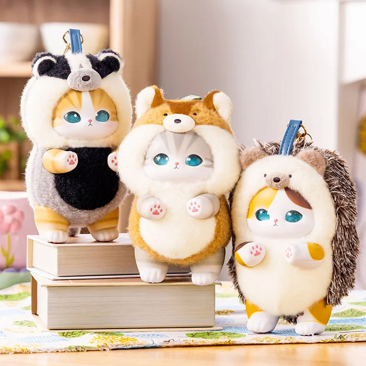 Mofusand Kiramekko Nordic Kittens Series Vinyl Plush Pendant Blind Box - Complete three vinyl plush pendant examples; display props not included; random design not guaranteed