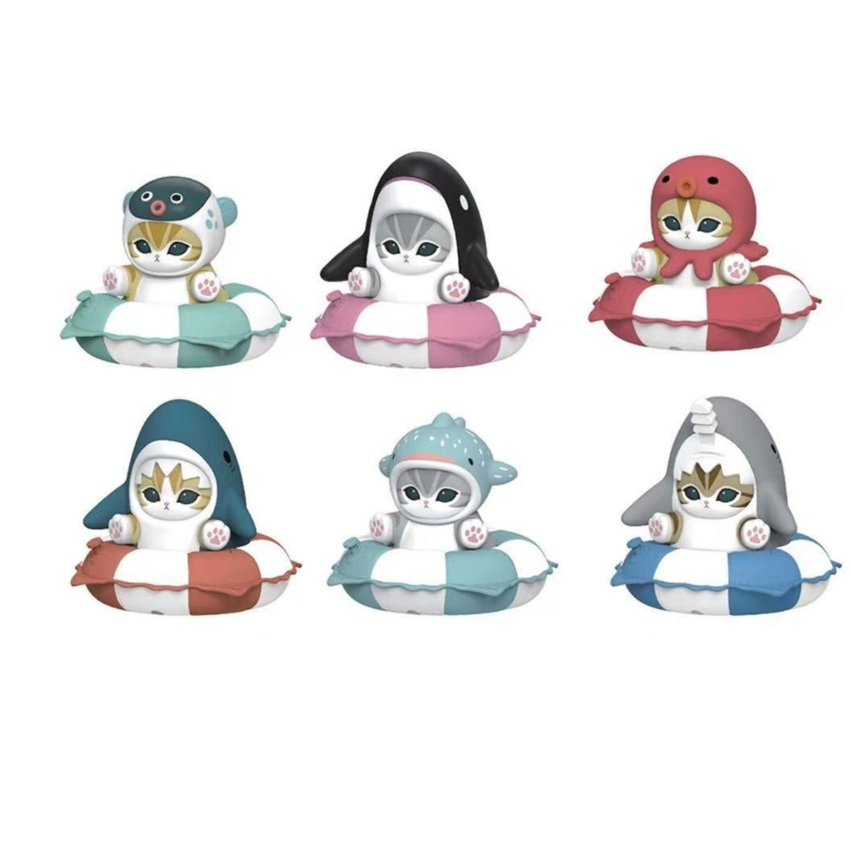 Mofusand Swimming Ring Series Figure Blind Box - Series design overview; random design not guaranteed