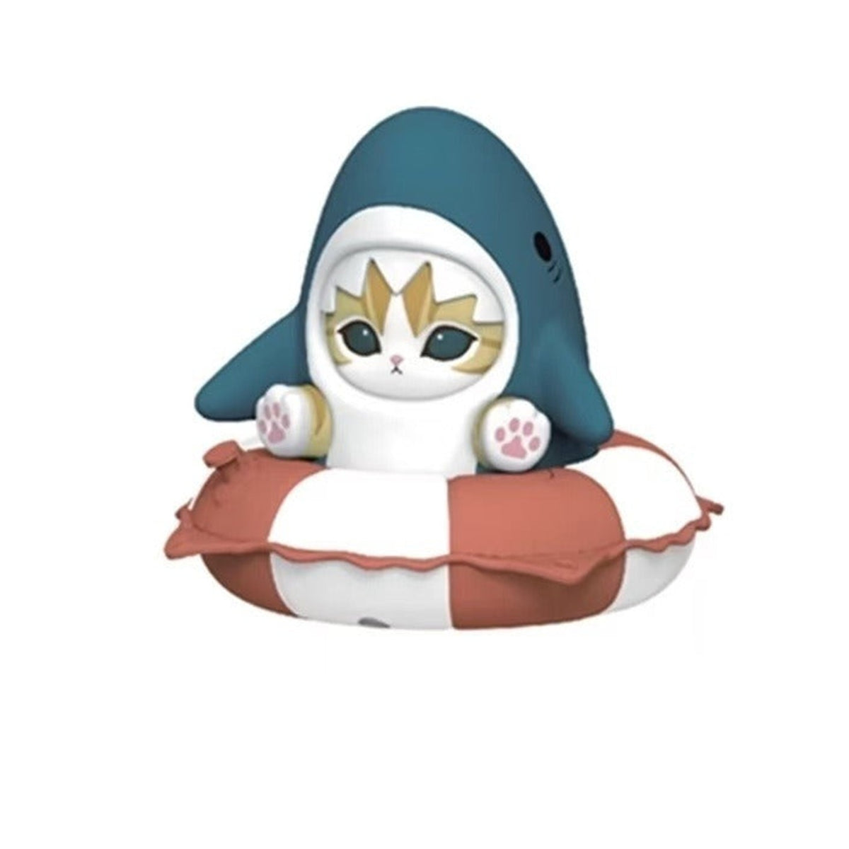 Mofusand Swimming Ring Series Figure Blind Box - Blue shark hat design example; random design not guaranteed