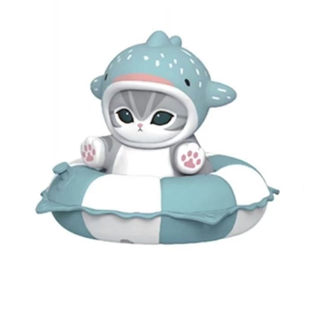Mofusand Swimming Ring Series Figure Blind Box - Teal hat design example; random design not guaranteed