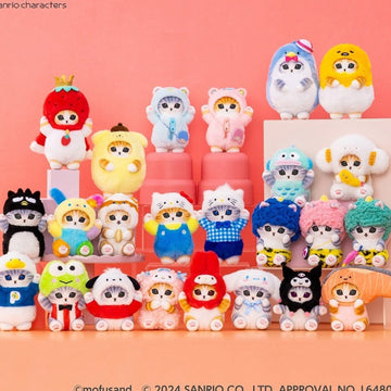 Mofusand and Sanrio collection display; selected pendant sold individually