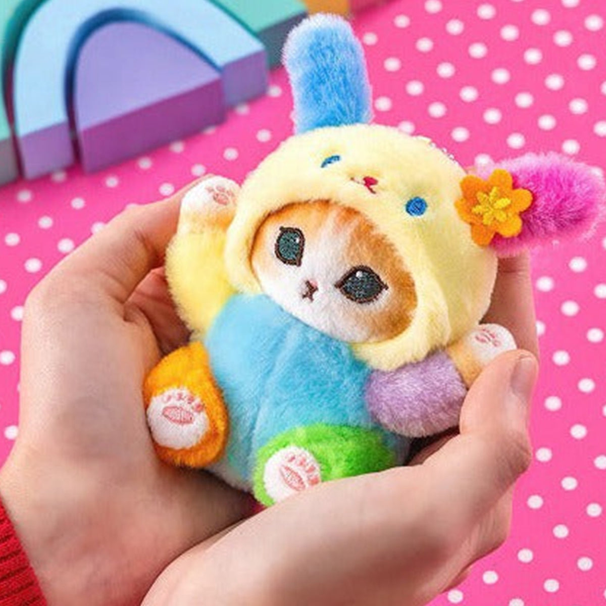 Usahana Mofusand plush pendant held in hands