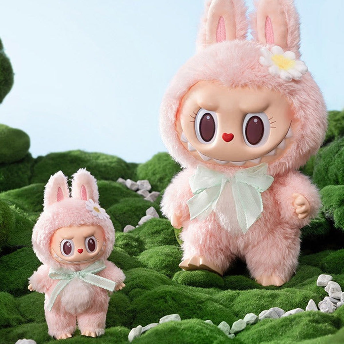 Mokoko Close to Sweet Series Vinyl Face Plush Doll, Mokoko V1 - Mokoko pendant and doll size comparison; one selected item supplied; selected pendant or doll, not a two-item set