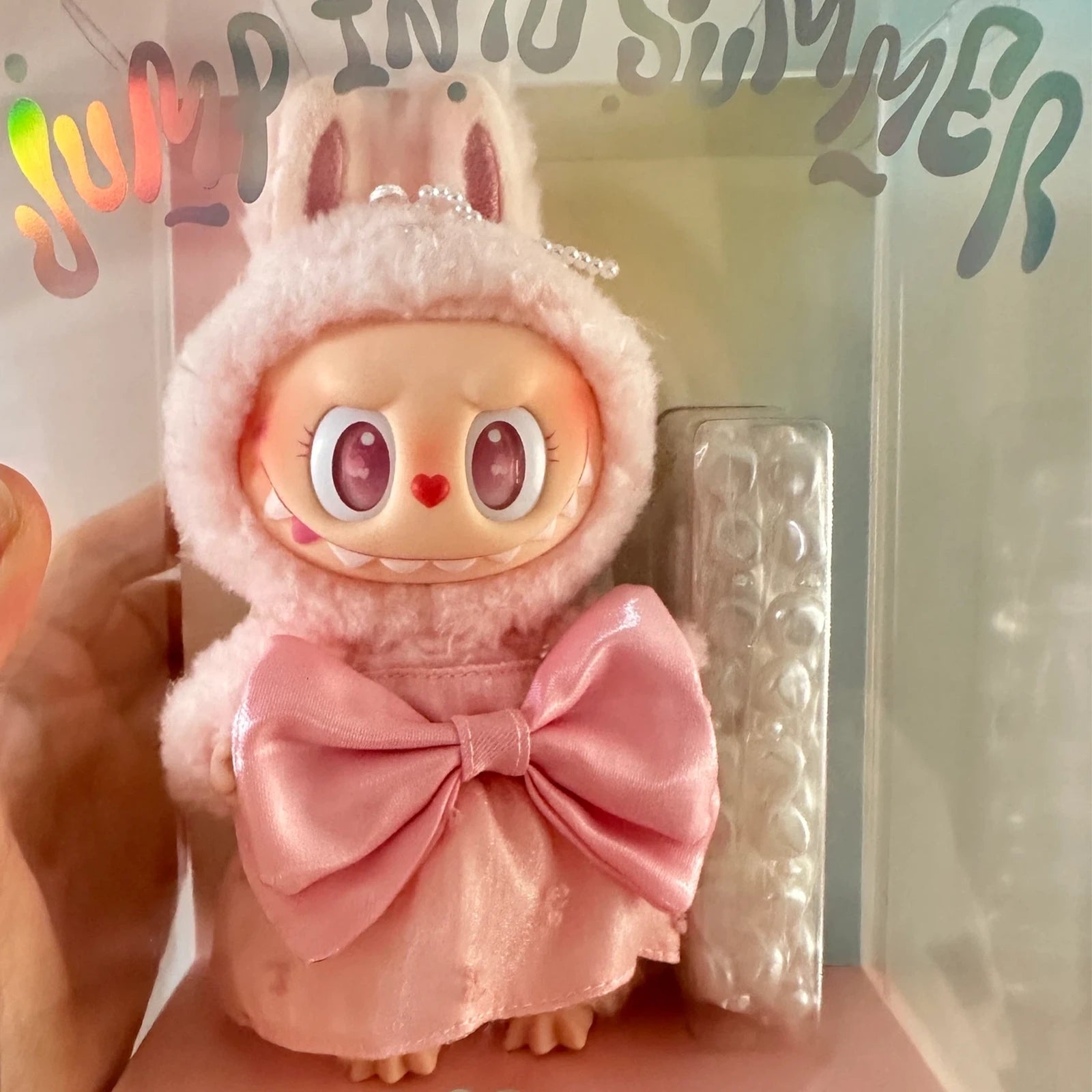 THE MONSTERS Mokoko Jump Into Summer Series Vinyl Plush — 18cm - front view | KikiBuddies