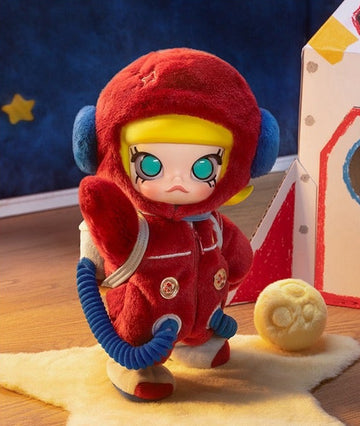 MOLLY Hello, Moon 1/8 action figure in red astronaut suit with moon plush ball accessory; furniture and blocks not included