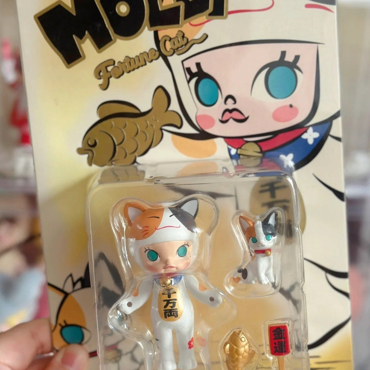 MOLLY Lucky Cat figurine in pictured packaging; packaging reference only