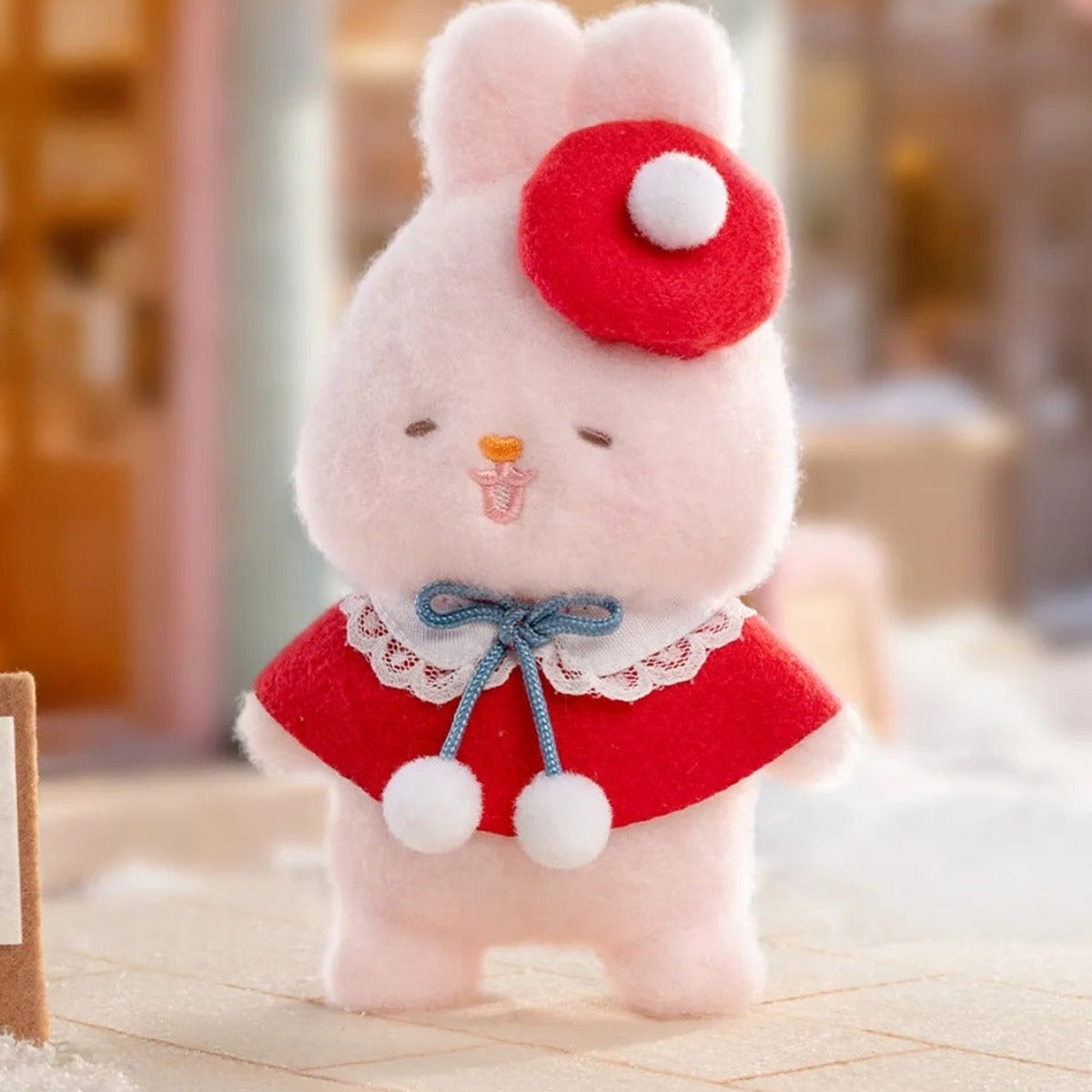 MOMO BUNNY Energetic Wardrobe Series Plush Pendant Blind Box - Complete red-cape bunny plush pendant body; display props not included; random design not guaranteed