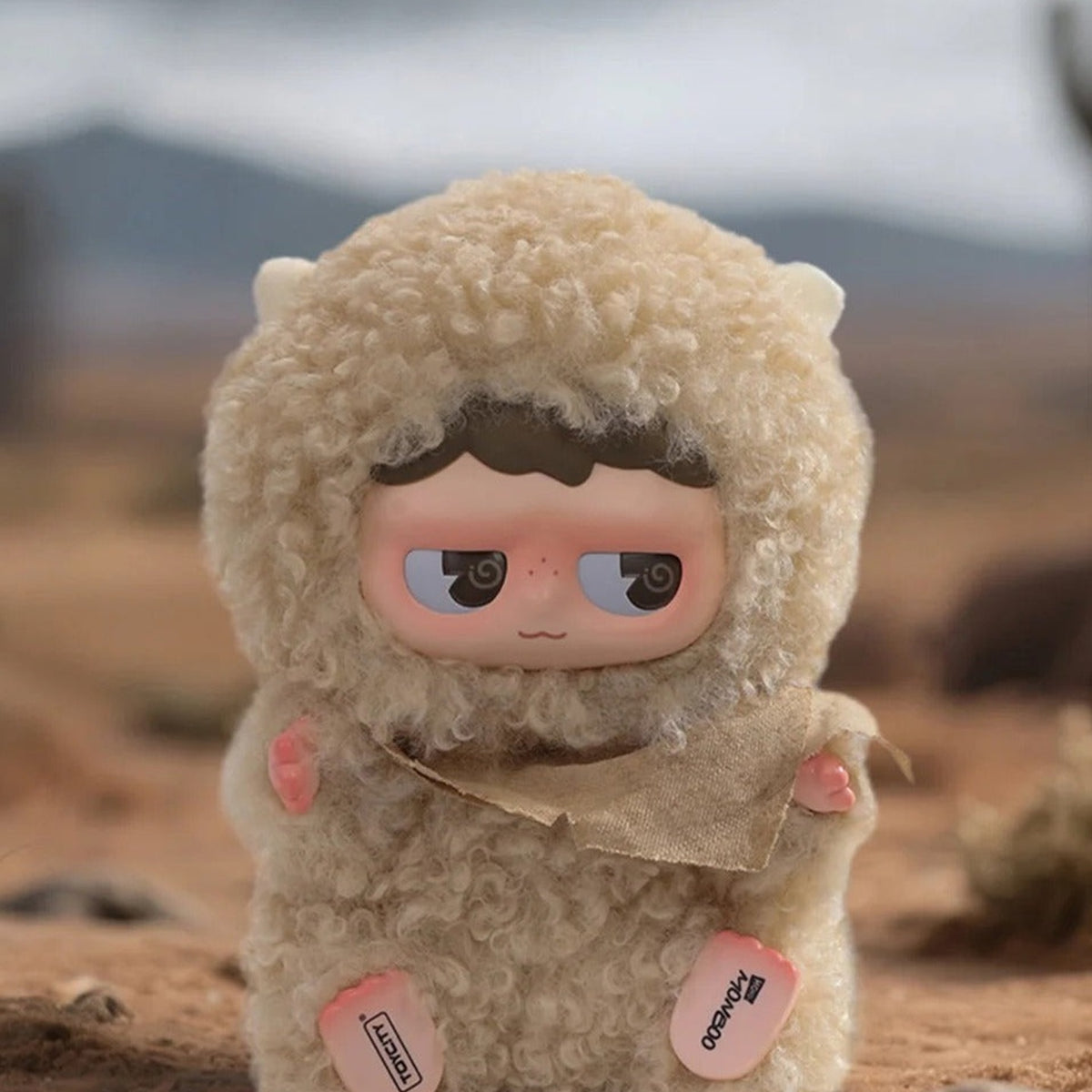 MONBOO Emotional Weather Station Series Plush Pendant Blind Box - Complete brown cloud-hood plush pendant example; display props not included; random design not guaranteed