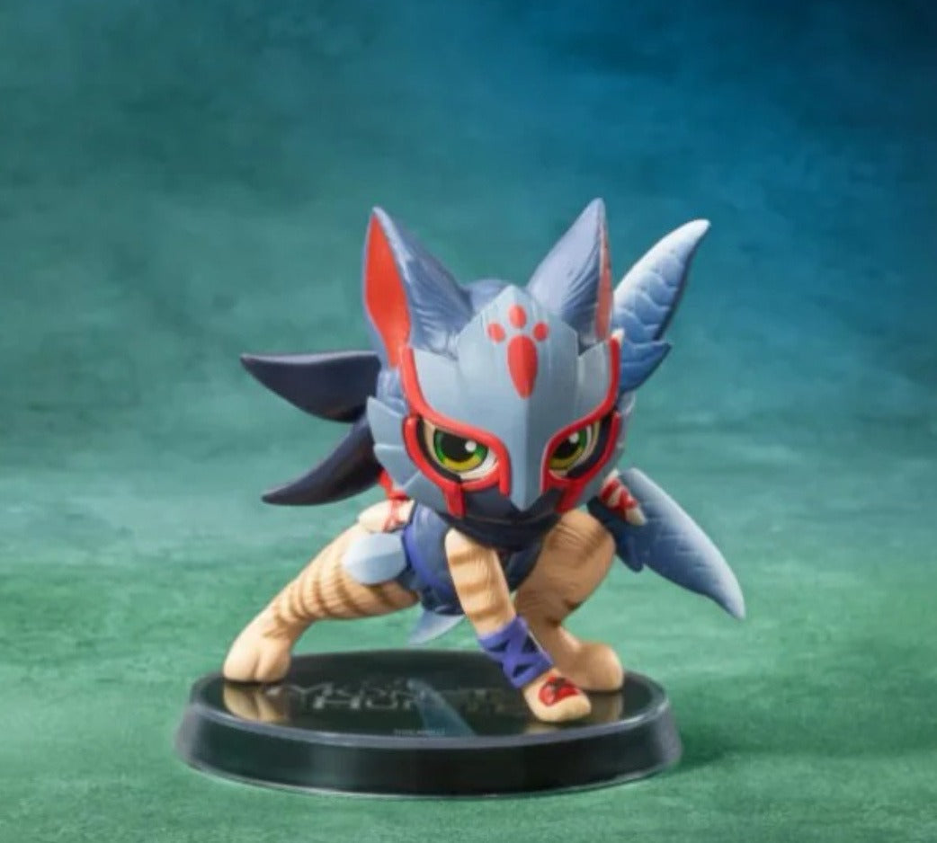 Monster Hunter Palico figure blind-box series: Nargacuga Palico figure scene; possible random design